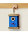 Orologio con cucù Titti in mdf laccato e abete spazzolato Made in Italy