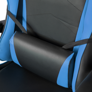 Poltrona Sedia Gaming girevole reclinabile da ufficio con supporto lombare e poggiatesta Blu