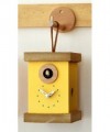 Orologio con cucù Titti in mdf laccato e abete spazzolato Made in Italy