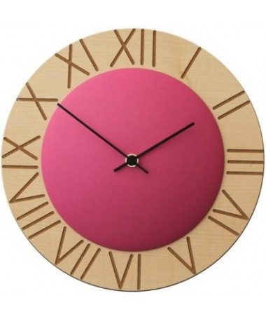 Orologio da parete Ettore in mdf e varie finiture Made in Italy