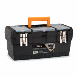 Cassetta porta attrezzi valigia porta utensili in plastica con cerniere in metallo 41,3x21,2x18,6 cm