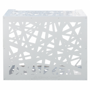 Zoom Copricondizionatore copertura per climatizzatore ARTIST M Bianco in alluminio L86 x P44 x H68 cm
