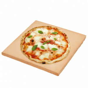 Pietra lastra in cotto argilla per pizza Divina 35x35xh2 cm per forno barbecue