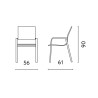 Set Tavolo Tondo + 4 Sedie Samo Alluminio Antracite Text Nero Moia