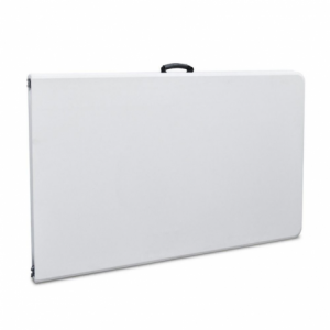 Tavolo pieghevole richiudibile a valigia in resina Bianco struttura in ferro 244X76X74 EG45065