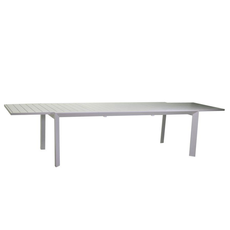 Tavolo alluminio tacoma bianco allungabile rettangolare cm230/345x104h75
