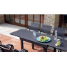 Set Tavolo da + 6 Sedie Zara Alluminio Antracite Text Nero Moia