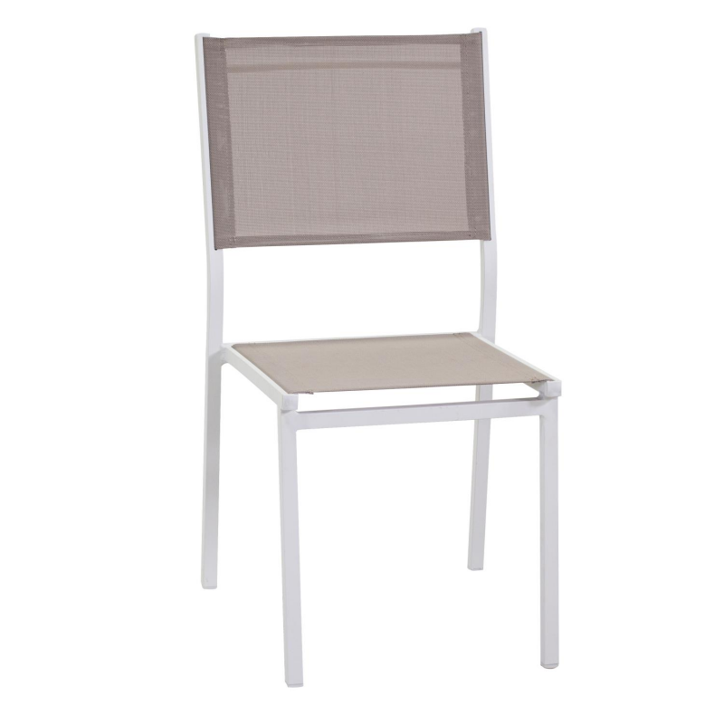 Sedia alluminio Set da 2 sullivan impilabile bianco Vacchetti