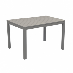Tavolo alluminio sullivan tortora rettangolare cm70x53h75