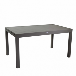 Tavolo alluminio sullivan tortora cm150/210x90h73