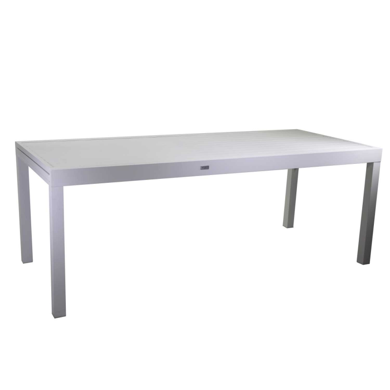 Tavolo alluminio Sullivan allungabile bianco cm210/280x90h73