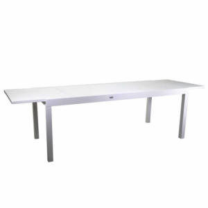 Tavolo alluminio Sullivan allungabile bianco cm210/280x90h73
