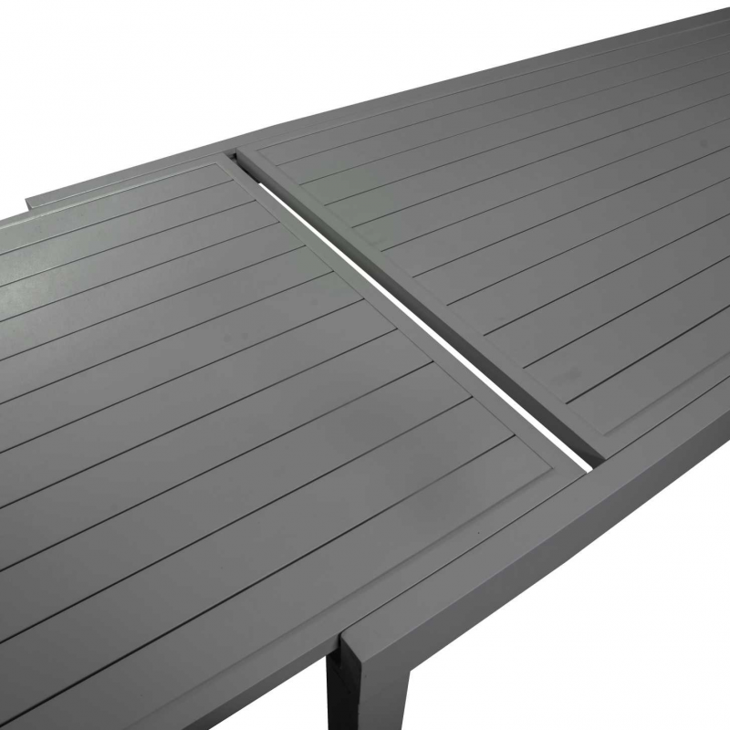 Tavolo alluminio Sullivan allungabile tortora cm210/280x90h73