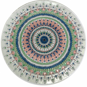 Tavolo mosaico metallo Taormina con 2 sedie tondo cm ø60h71