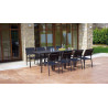 Set Tavolo da + 6 Sedie Samo Alluminio Antracite Text Nero Moia