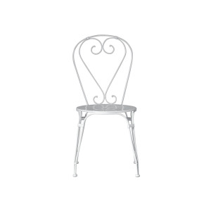 Set 2 Sedie Sirmione Moia impilabili ferro avorio da esterno