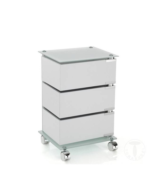 Cassettiera con ruote Bobo - bianco