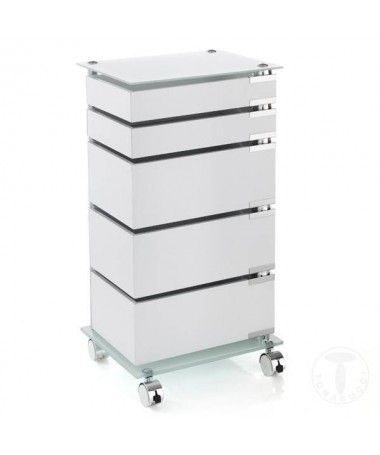 Cassettiera grande con ruote Bobo - bianco