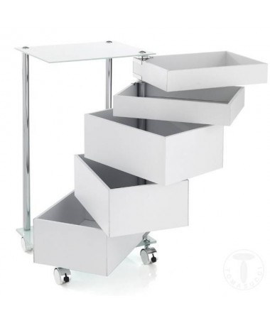 Zoom Cassettiera grande con ruote Bobo - bianco