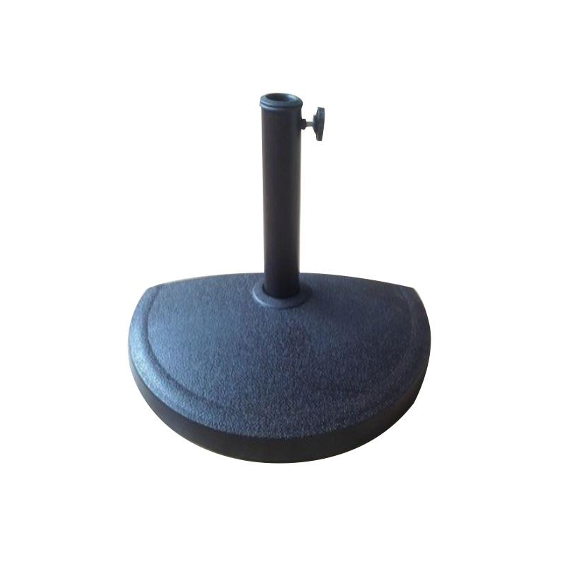 Ombrellone solo base mezzaluna poliresina nero cm ø50h32