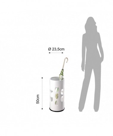 Zoom Portaombrelli Drop in metallo - bianco