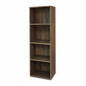 Libreria in legno 4 ripiani scaffale Noce L 40 x H 29 x H 132 cm