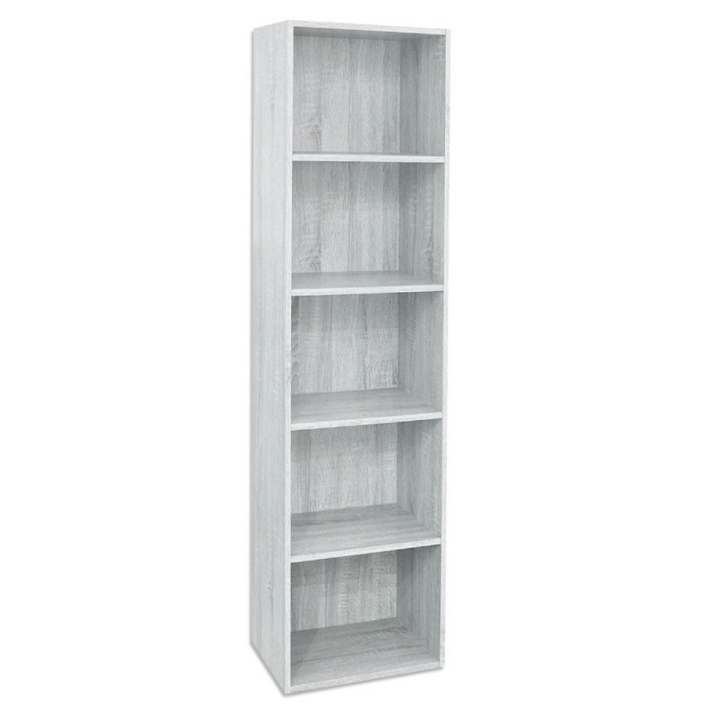 Libreria in legno 5 ripiani scaffale Bianco L 40 x H 29 x H 172 cm