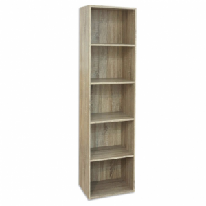 Libreria in legno 5 ripiani scaffale Rovere L 40 x H 29 x H 172 cm