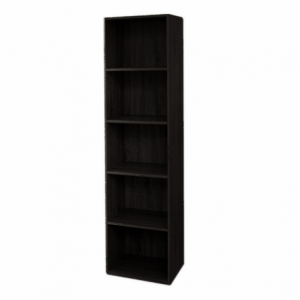 Libreria in legno 5 ripiani scaffale Wengè L 40 x H 29 x H 172 cm