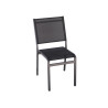 Set Tavolo Maiorca + 6 Sedie Pola Alluminio Antracite Text Nero Moia
