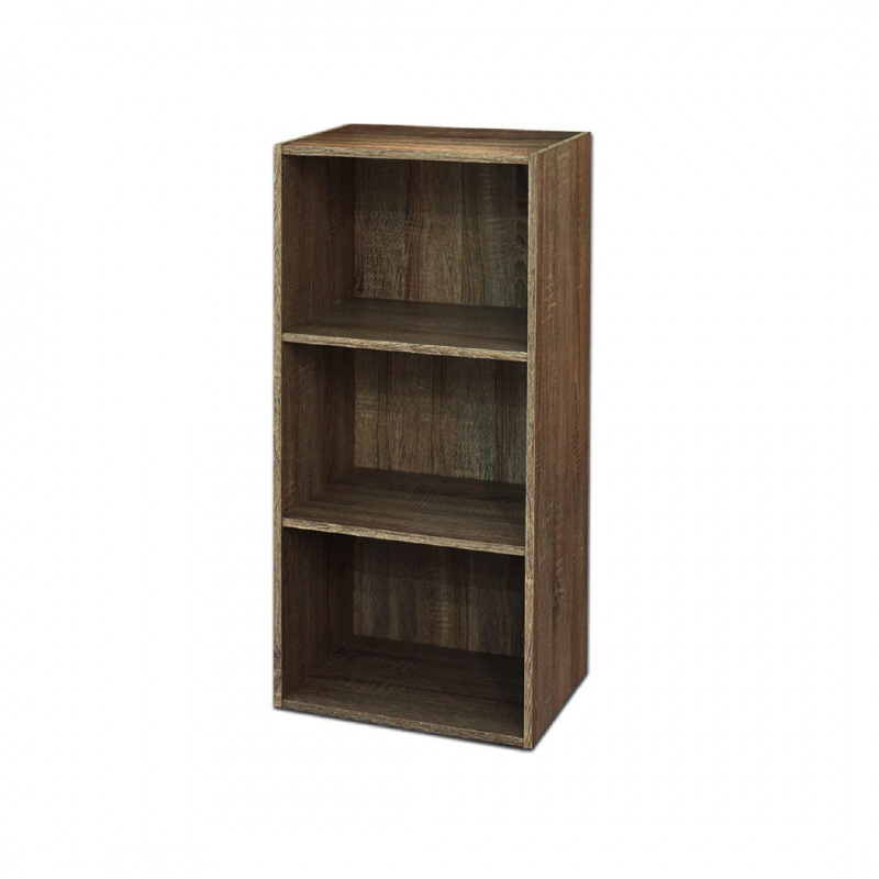 Libreria in legno 3 ripiani scaffale Noce L 40 x H 29 x H 89 cm