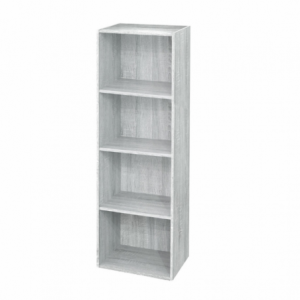 Libreria in legno 4 ripiani scaffale Bianco L 40 x H 29 x H 132 cm
