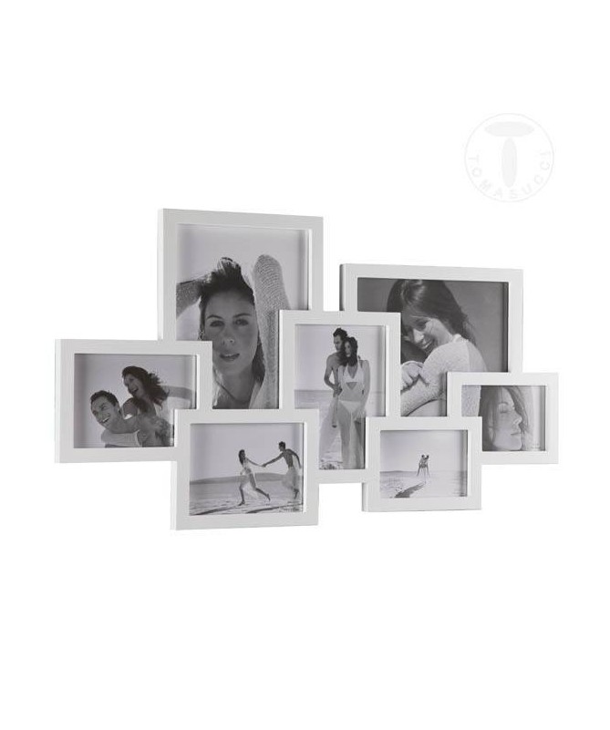 Cornice portafoto in legno, colore: beige, grigio e nero per foto 15x20 cm  - Giochi In Legno