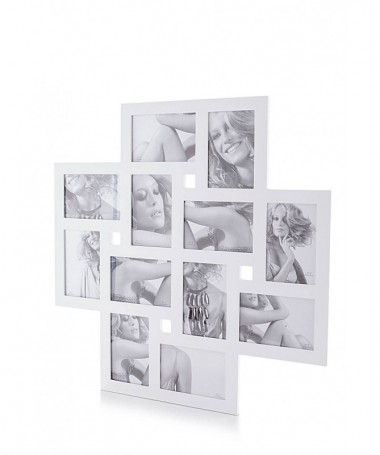 Portafoto da parete Collage per 12 foto - bianco