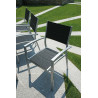 Set Tavolo Maiorca + 6 Sedie Amalfi MOIA in alluminio e textilene nero