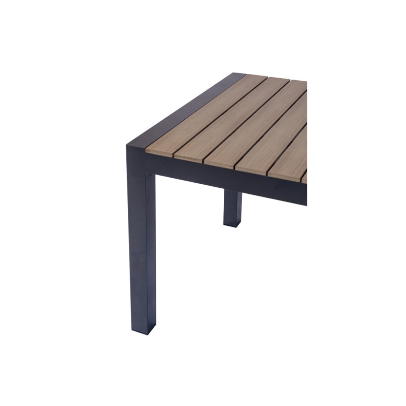 Set Tavolo Maiorca + 6 Sedie Amalfi MOIA in alluminio e textilene nero