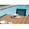 Set Tavolo Maiorca + 6 Sedie Amalfi MOIA in alluminio e textilene nero