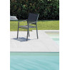 Set Tavolo San Donato + 8 Sedie Zara Alluminio Antracite Text Nero Moia