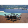 Set Tavolo San Donato + 8 Sedie Regista Paros Alluminio Antracite/Text Nero Moia