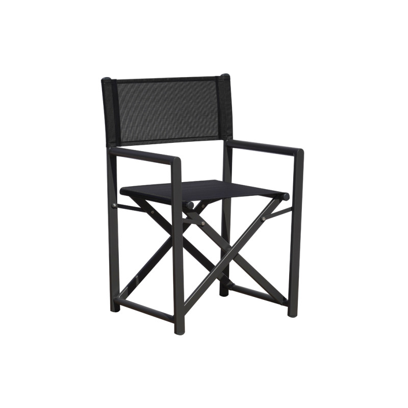Set Tavolo San Donato + 8 Sedie Regista Paros Alluminio Antracite/Text Nero Moia