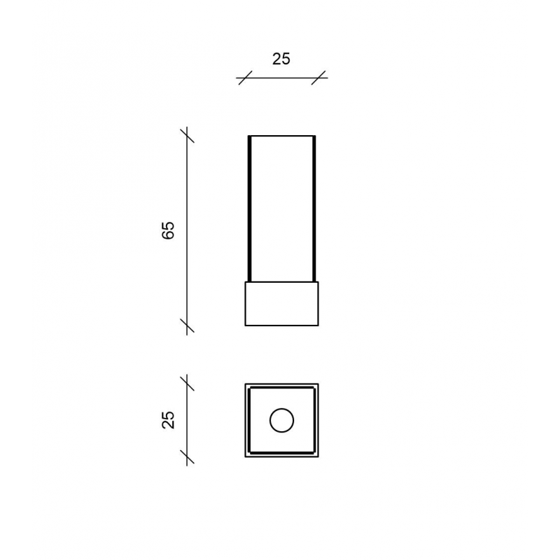 Levels - Biocamino da terra (25cm X 25cm H. 65cm) – Grigio - Design twist