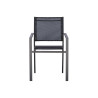 Set Tavolo Porto + 10 Sedie Zara Alluminio Antracite Text Nero Moia