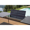 Set Tavolo Porto + 10 Sedie Zara Alluminio Antracite Text Nero Moia