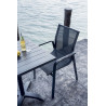 Set Tavolo Porto + 10 Sedie Samo Alluminio Antracite Text Nero Moia