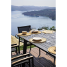 Set Tavolo Porto + 10 Sedie Samo Alluminio Antracite Text Nero Moia