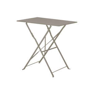 Tavolo Bistro 50x70 in ferro tortora Moia da giardino robusto