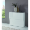 Scarpiera Onda 2 Ante a Ribalta 101x81,4x26,6 cm – Bianco Lucido