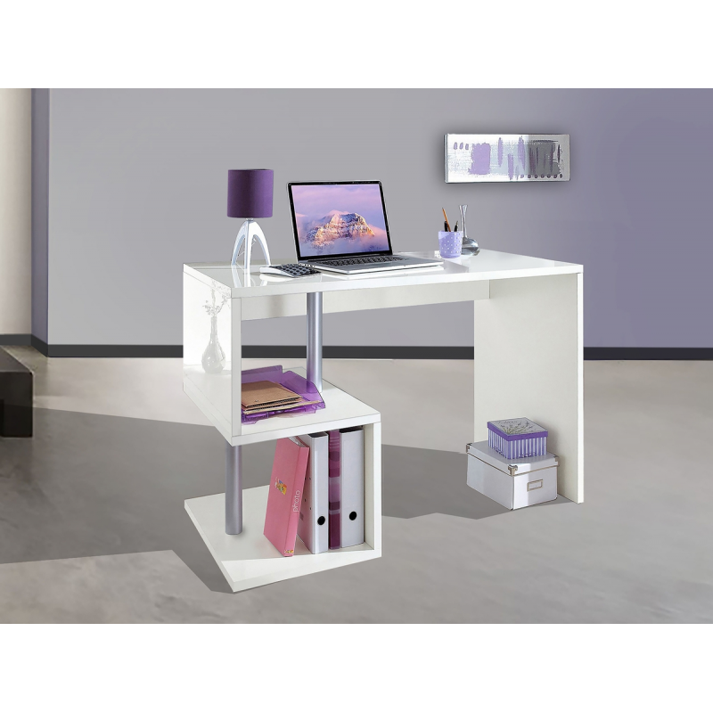 Scrivania Esse 100 – 100x77,5x50 – Bianco Lucido