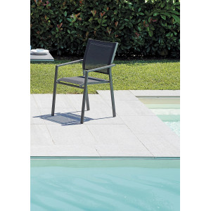 Zoom Set Tavolo Anzio + 8 Sedie Zara Alluminio Antracite Text Nero Moia