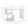 Scrivania Esse 100 – 100x77,5x50 – Bianco Lucido